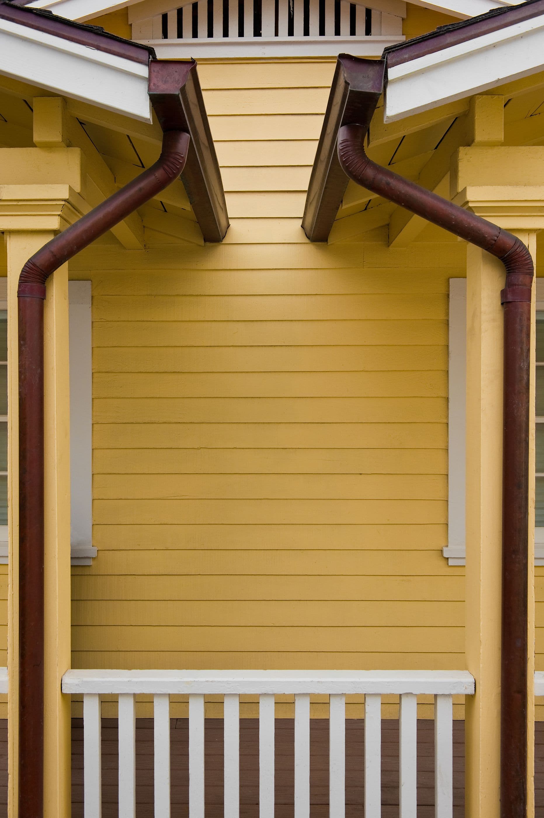 Copper downspout